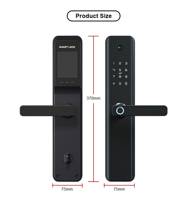 WiFi الکترونیکی بیومتریک اثرانگشت قفل درب آلیاژ آلومینیوم با دوربین / برنامه Tuya