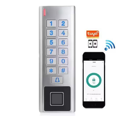 تویا اپلیکیشن قاب فلزی ضد آب وای فای RFID قفل هوشمند کنترل دسترسی اثر انگشت