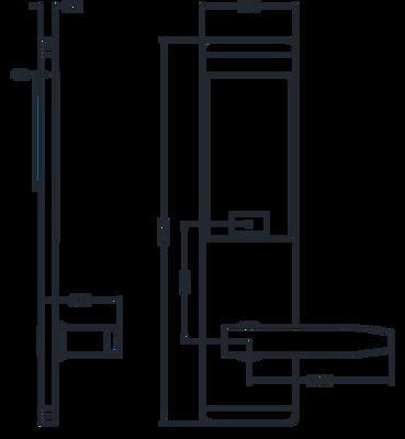 قفل هتل RFID فولادی ضد زنگ با زمان شروع 1 ثانیه و ظرفیت 200 کارت مهمان برای سیستم ورودی بدون کلید
