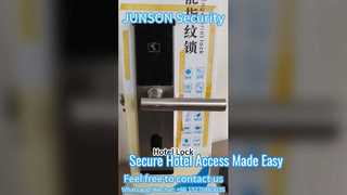 قفل درب کارت آی سی هتل JS 118E S8 Stainless Steel